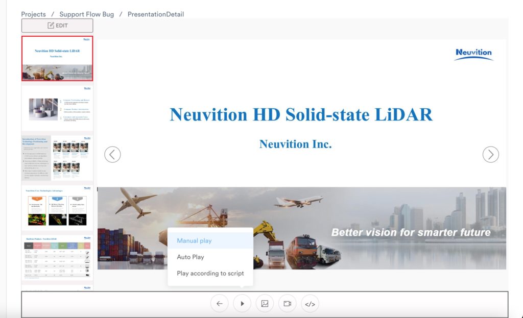 Video presentation software