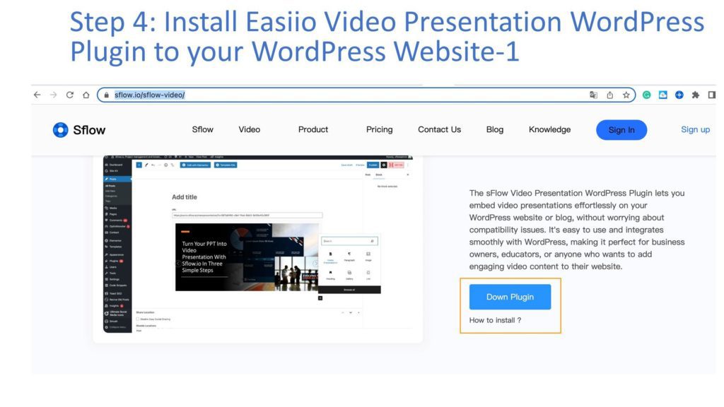 into a WordPress Website with voice , AI video generator, free AI video generator, video presentation, video presentation maker, blog video maker, blog video, video blog, video marketing software, video email marketing software,