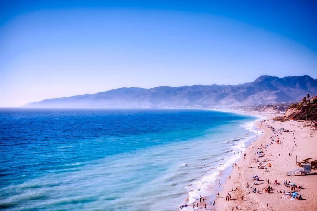 image for guided meditation, Malibu Lagoon State Beach, beach and bay, video presentation, sflow.io